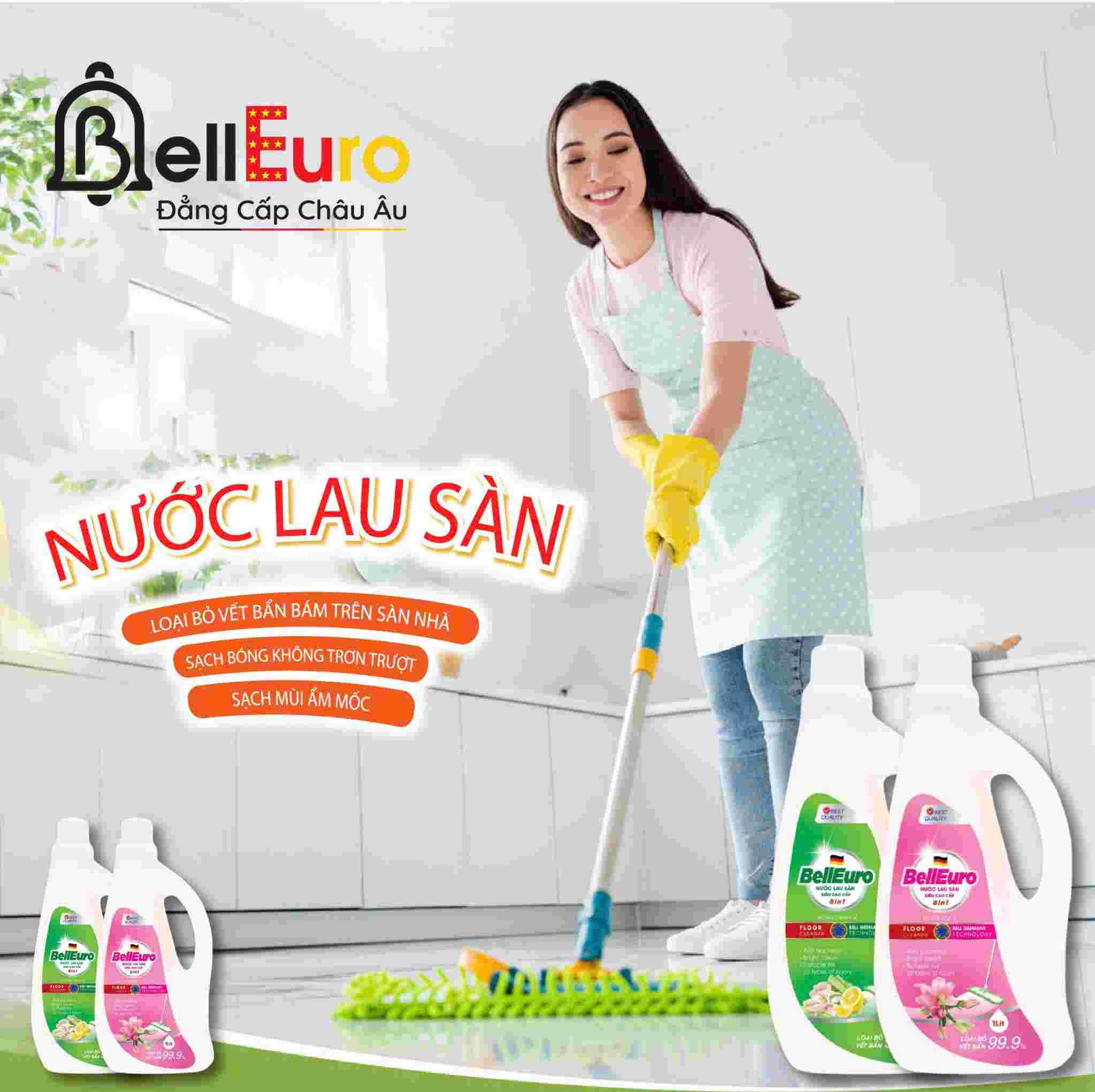 NƯỚC LAU SÀN BELL EURO HƯƠNG CHANH SẢ SIÊU CAO CẤP